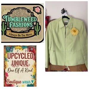 Women's Green Jacket. Embellished
